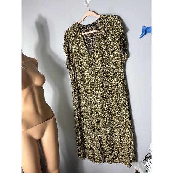 Madewell Spring Fling Womens Easy midi Dress Front Cutout Bitsy Floral L - Picture 10 of 14